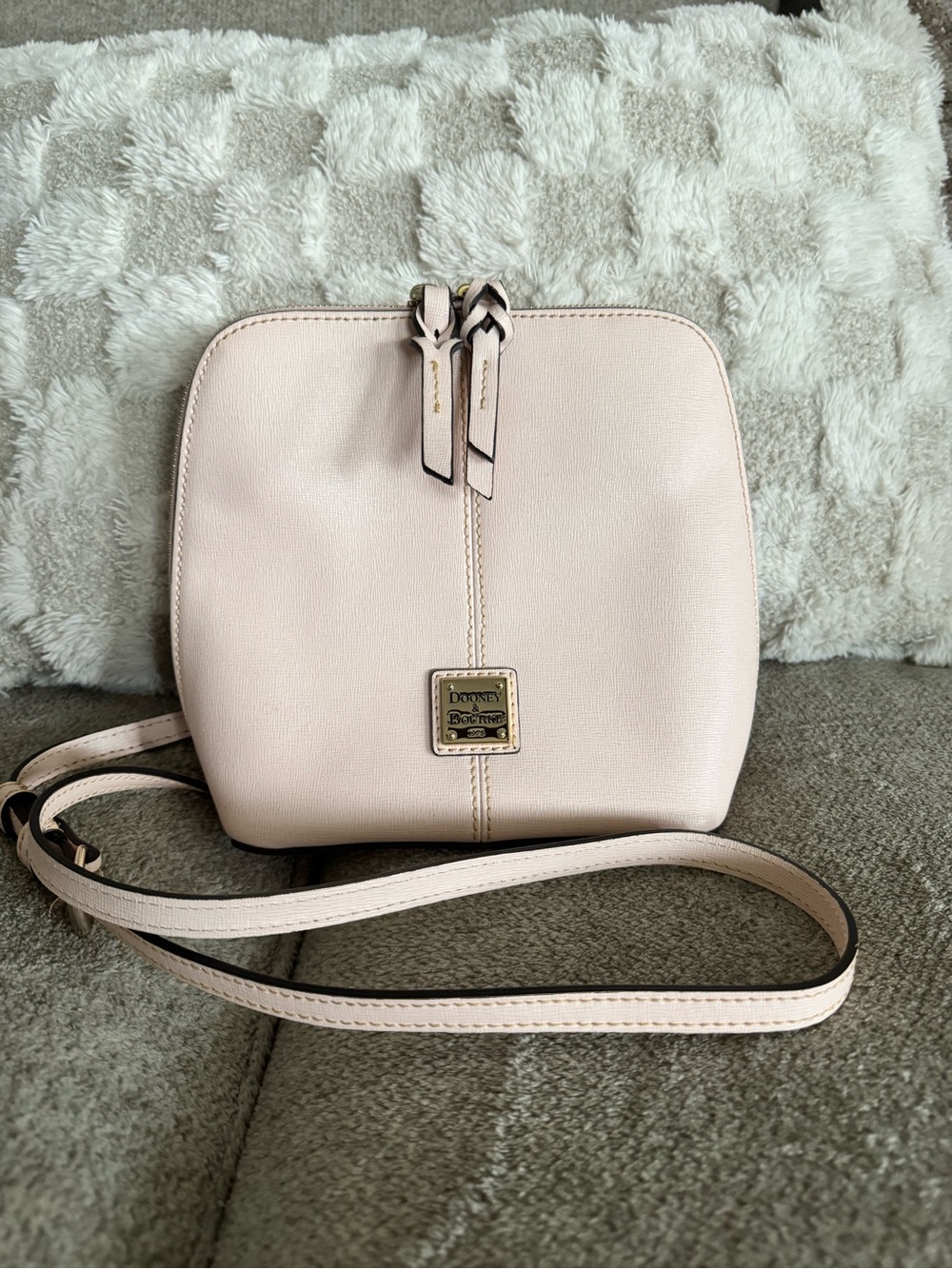 Dooney & Bourke Pale Pink Pebble Leather Crossbody